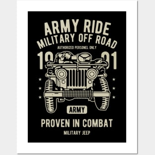 Army Military Off Road Retro Posters and Art